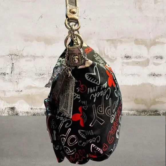 Coach Black and Red Shoulder Bag - Picture 6 of 10